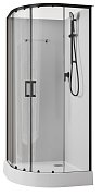 Душевая кабина Aquanet Passion EVO R Black 80x80, поддон низкий, двери раздвижные