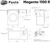 Раковина Paola Magenta 1100 R (правая чаша)