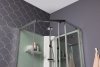 Душевая кабина Aquanet Passion P 3.0 90x90, прозрачное стекло, поддон низкий, двери раздвижные