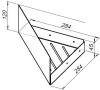 Полка Aquanet Магнум Н 28x28 белая матовая, угловая